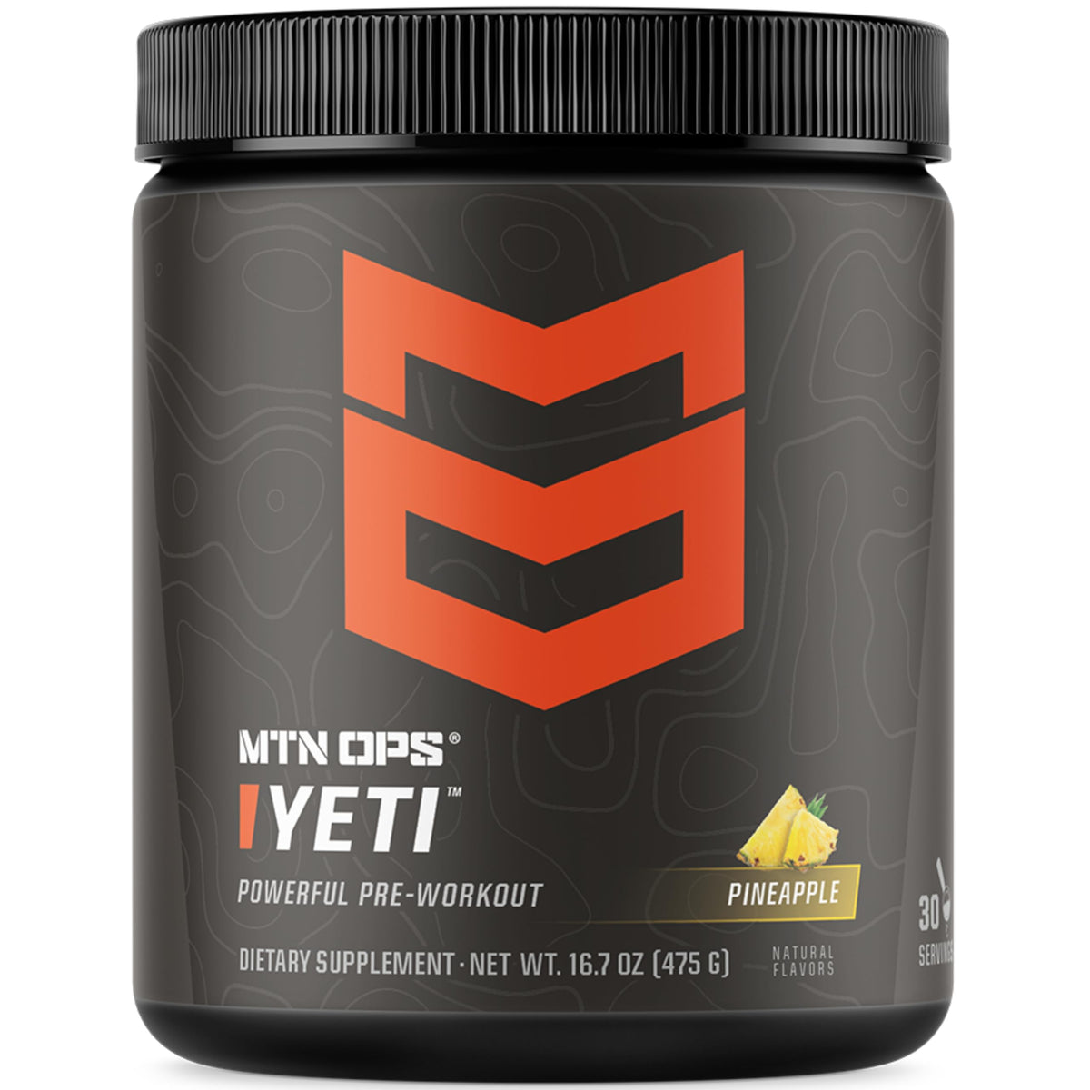 MTN OPS Yeti Pre-entrenamiento en lata Piña Crush para energía sostenida