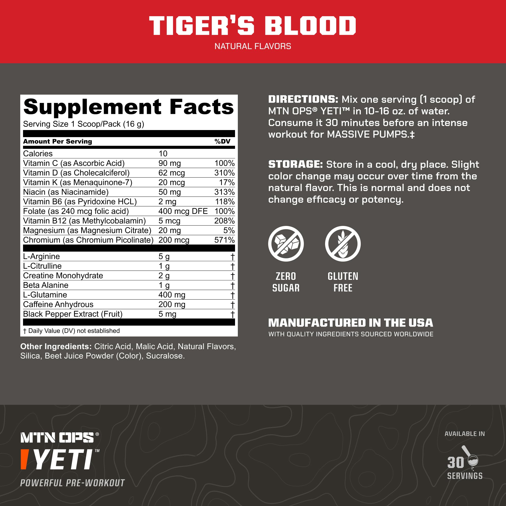 MTN OPS Yeti: durante el entrenamiento, foco y rendimiento mejorados.