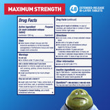Mucinex 12 Horas caja trasera con indicaciones de uso claro.
