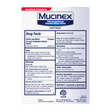 Mucinex 12 Horas etiqueta 1200 mg de guaifenesina para aclarar mucosidad.