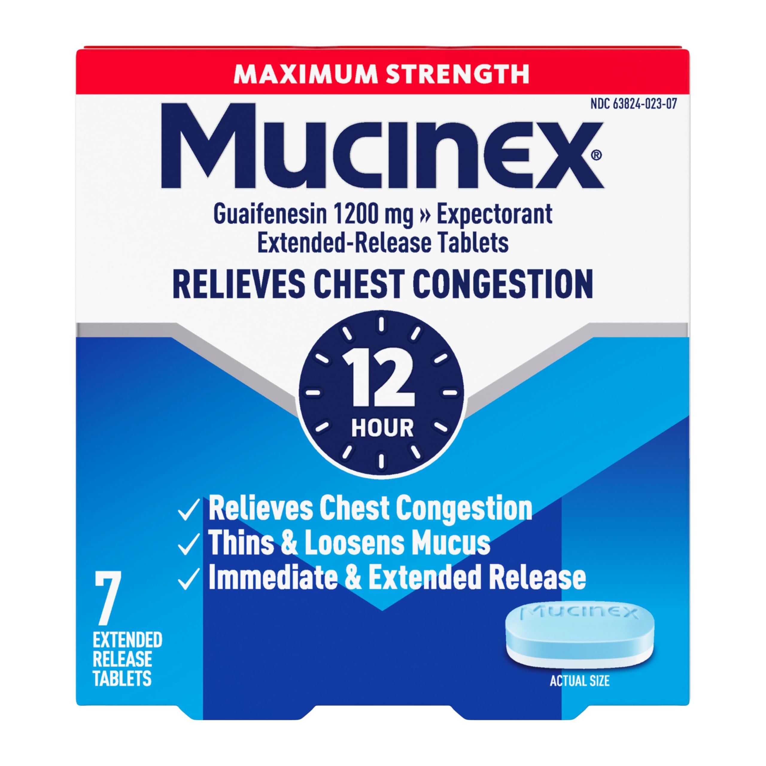Mucinex 12horas: tableta expectorante para aliviar la congestión torácica