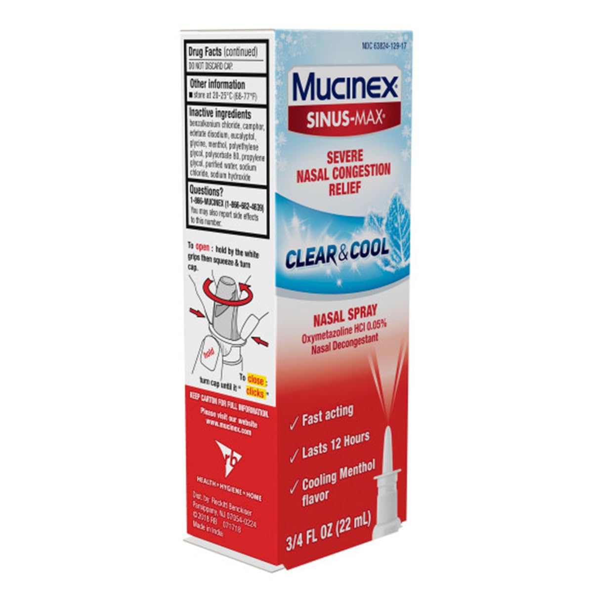 Mucinex para alergias y resfriado: desobstruye temporalmente la vía nasal