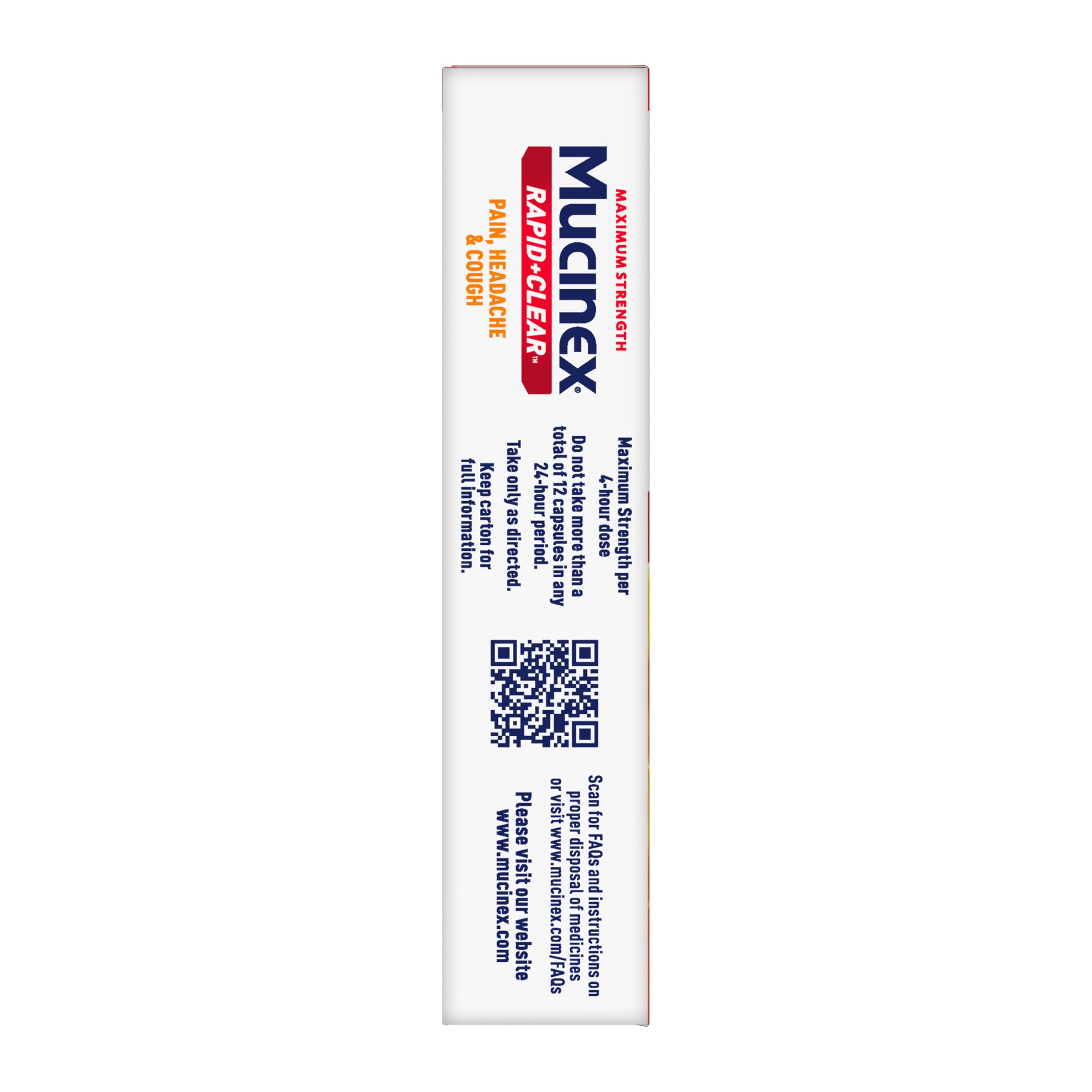 Mucinex alivio del dolor corporal por resfriado o gripe.