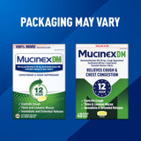 Frente del empaque de Mucinex DM 12hr.
