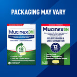 Instrucciones de uso en empaque de Mucinex DM 12hr.
