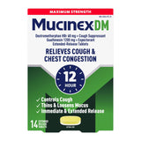 Mucinex DM 12hr tabletas bicapa, alivio de tos con expectoración.