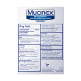 Detalle de Mucinex: dosificación y acción prolongada en tableta.