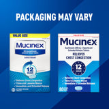 Empaque de doble capa de Mucinex, liberación prolongada.