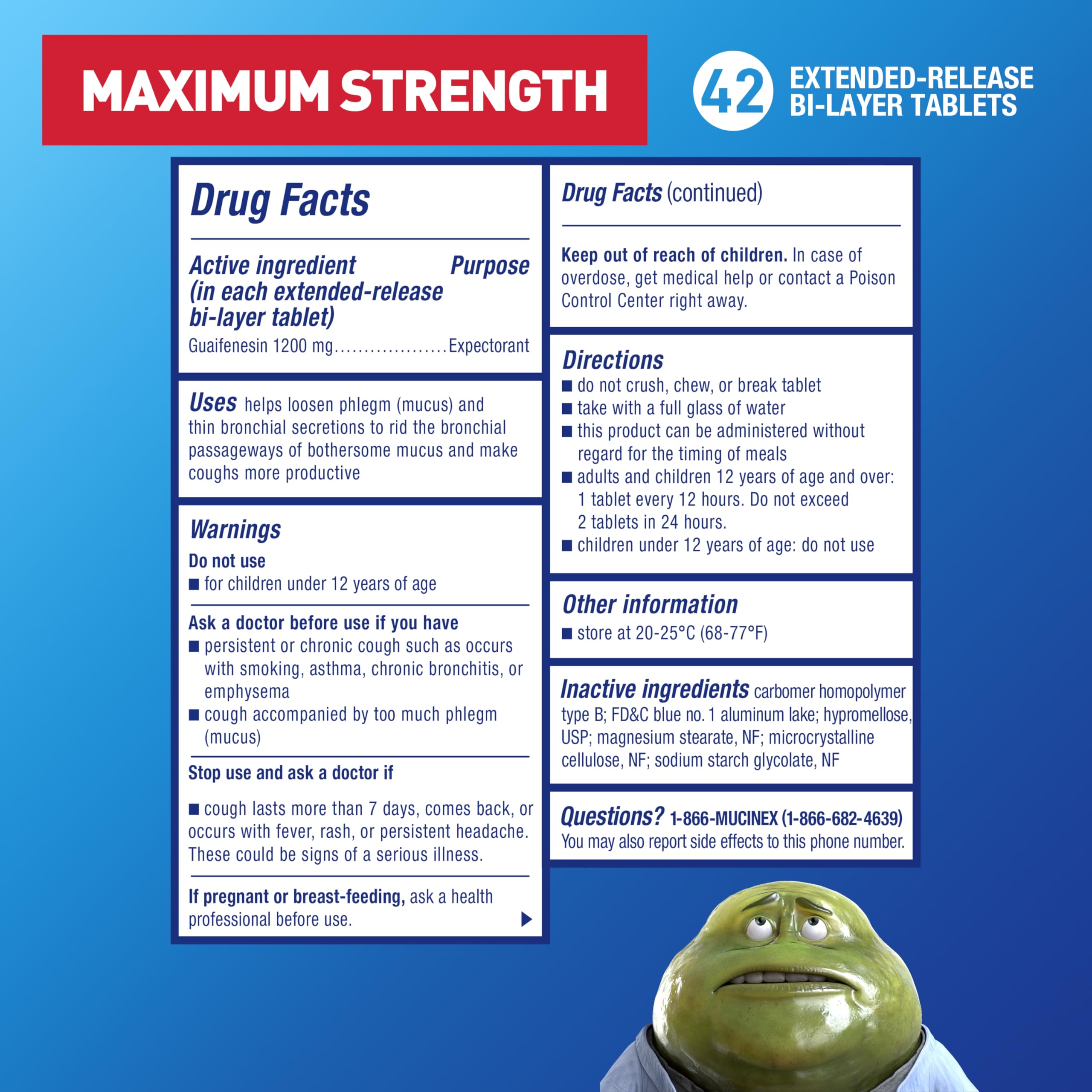Mucinex expectorante ayuda a remover mucosidad para una tos más productiva.