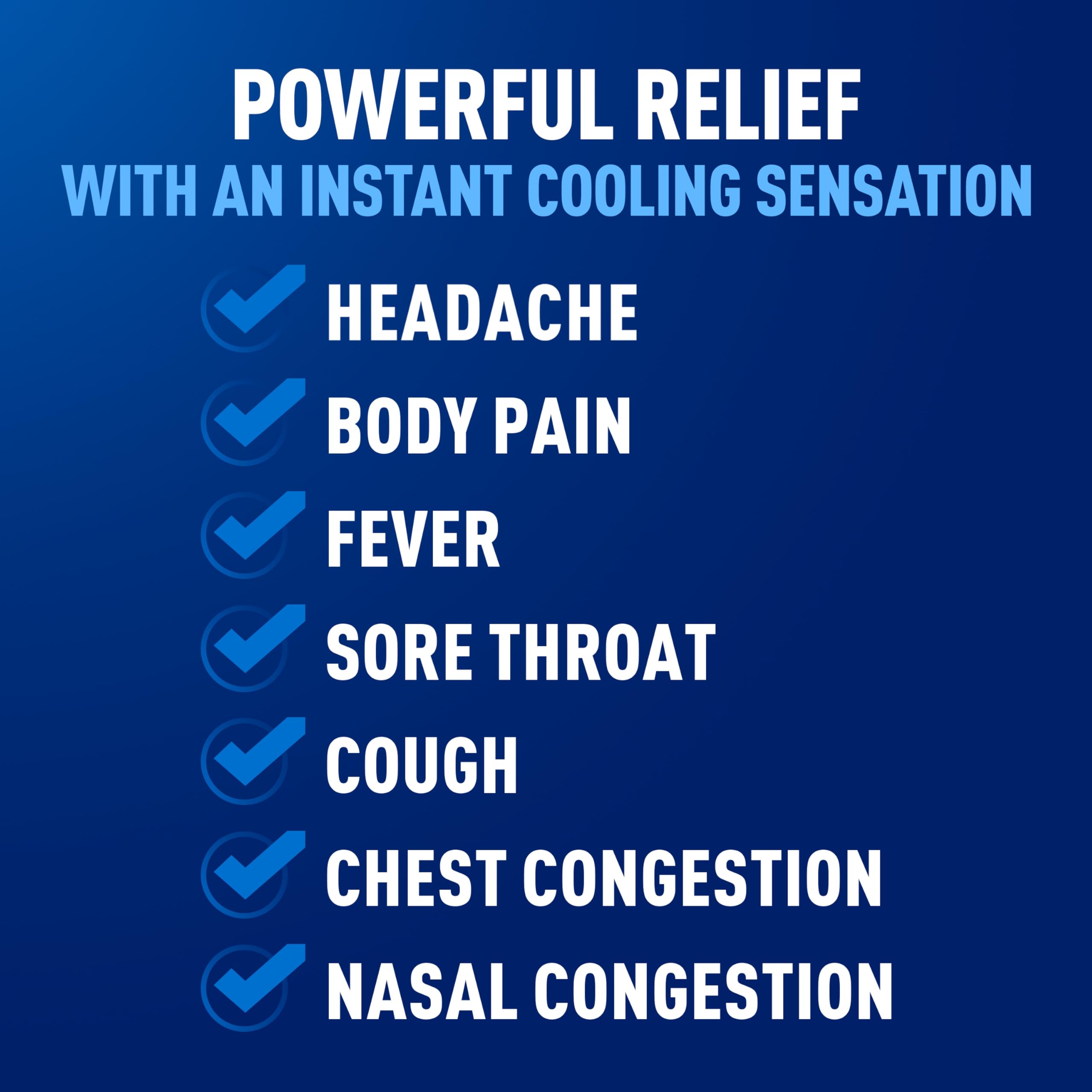 Mucinex Fast-Max Kickstart, sabor mentolado, sensación refrescante al beber.
