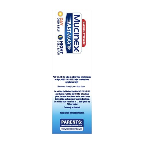 Mucinex Fast-Max Noche: gel líquido para consumo nocturno.