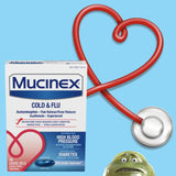 Composición activa de Mucinex: acetaminofén y guaifenesina.