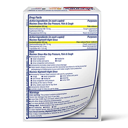 Tabletas Mucinex Sinus-Max Día listas para usar