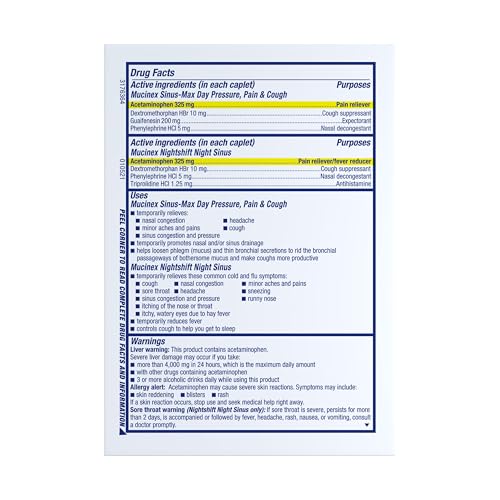 Instrucciones de dosis para Mucinex Noche