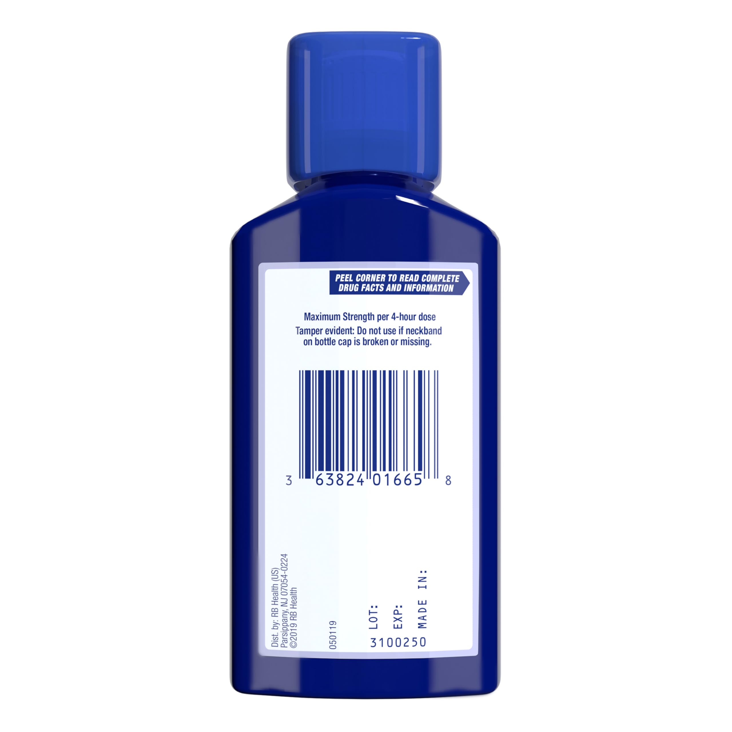 Envase de 6 oz de Mucinex Sinus-Max listo para uso en casa.
