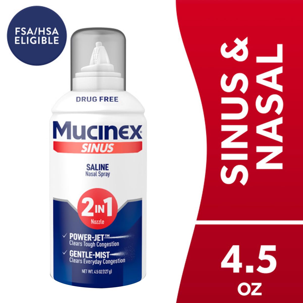 Mucinex Sinus Saline con bruma suave para uso diario