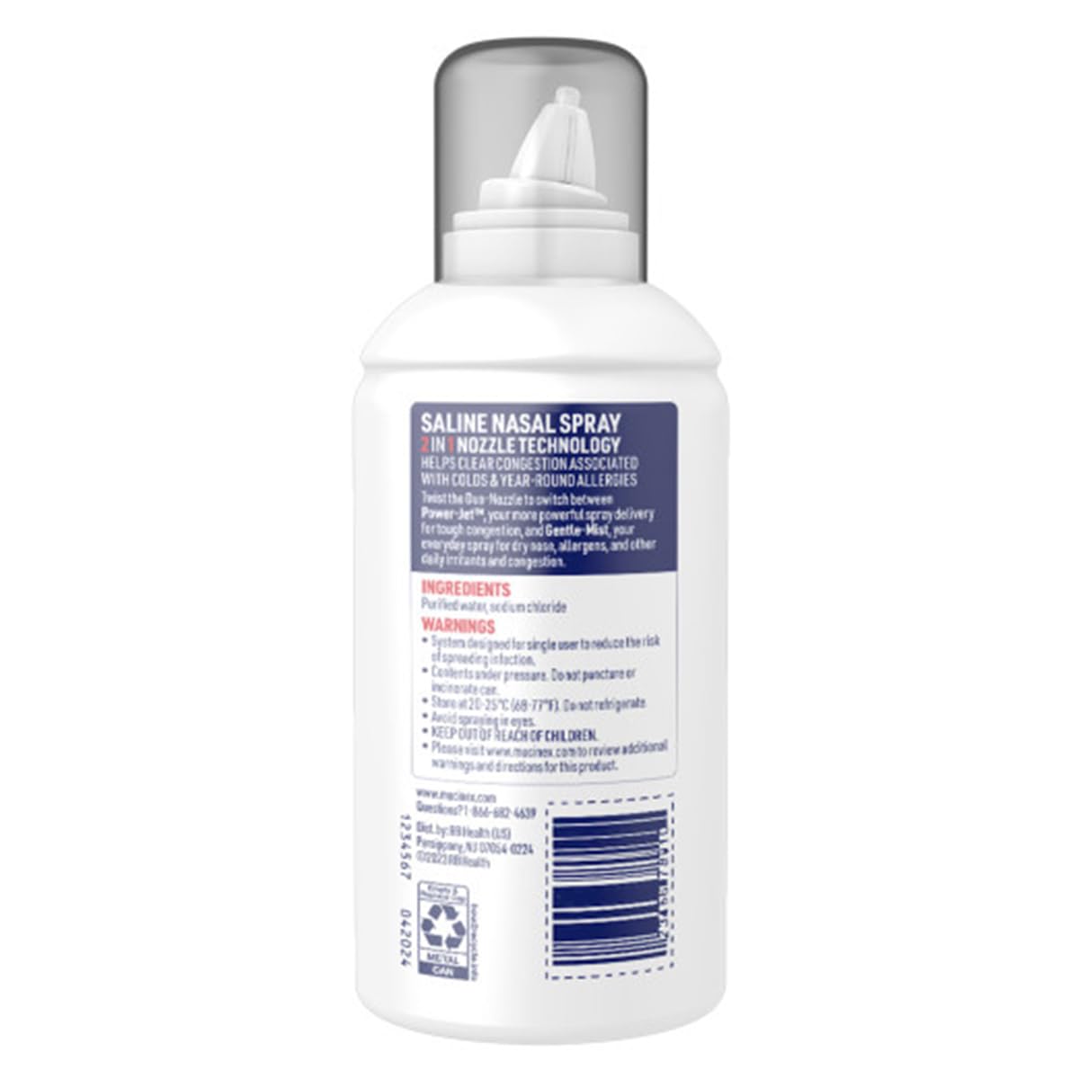 Botella de 4.5 oz de Mucinex Sinus Saline para el hogar