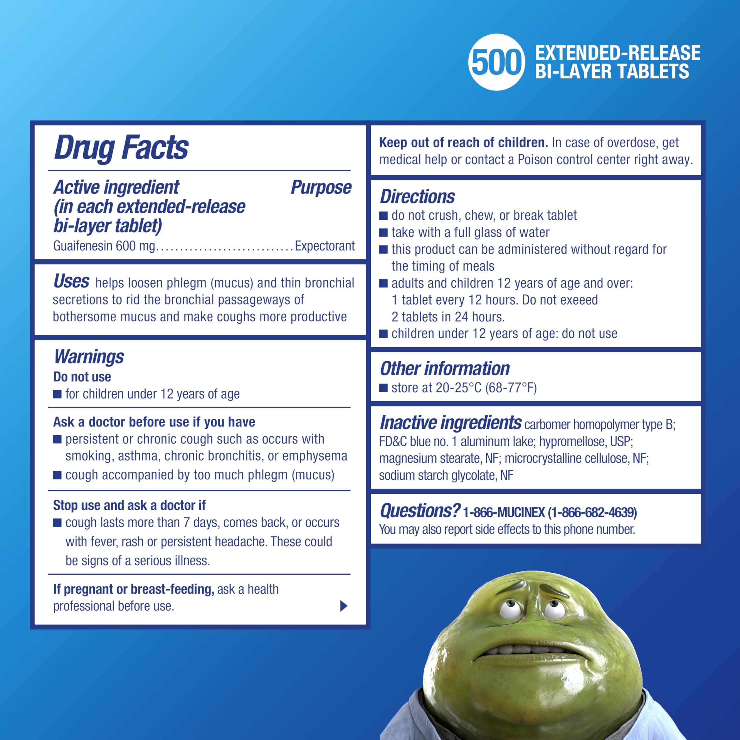 Tecnología de dos capas de Mucinex para inicio rápido y alivio prolongado.