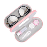 Este estuche muf de doble cara protege lentes y gafas con un práctico espejo, ideal para viaje.