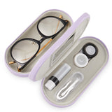 Muf estuche doble uso para lentes y gafas, ideal para organizar ambos en un solo estuche.