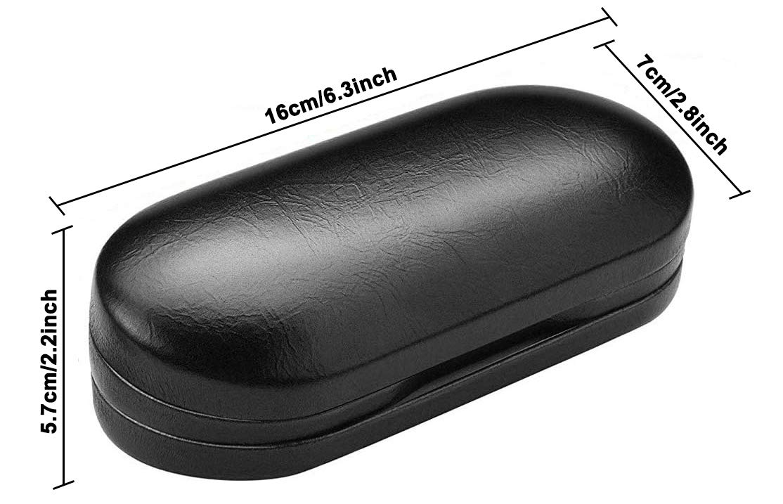 Estuche Muf abierto con dos caras y espejo, facilita cambiar entre gafas y lentillas.