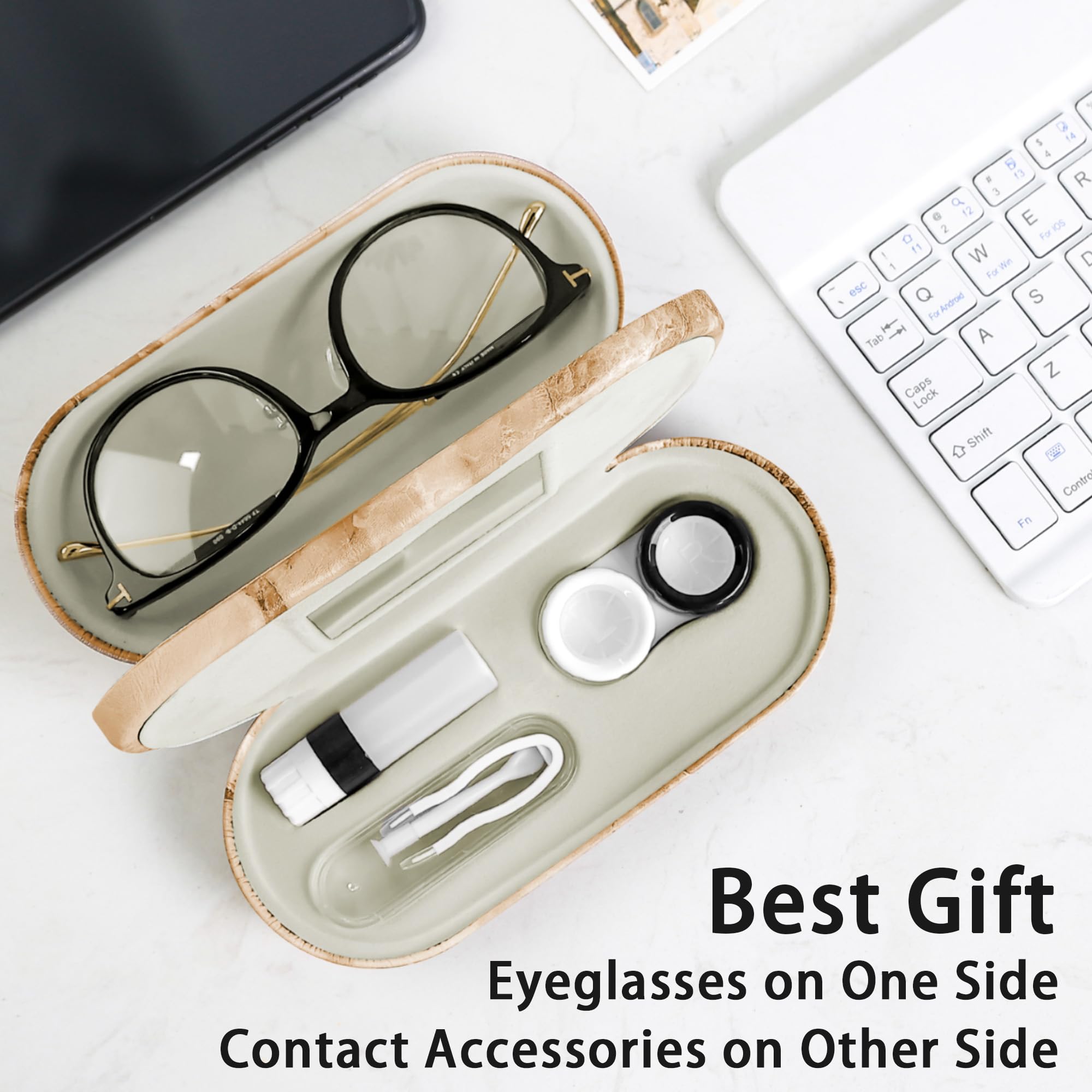Pinzas con punta de goma y removedor en kit Muf para lentes.