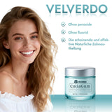 Mujruko Velverdo polvo dental con hidroxiapatita para remineralizar suavemente.
