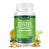 Mulittea cápsulas de moringa orgánica 1000 mg para apoyo diario de vitalidad