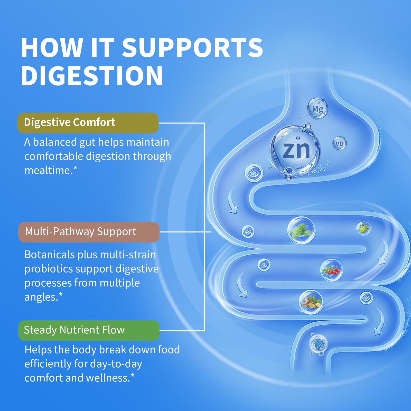 Mulittea D3, magnesio y zinc para apoyo inmunitario y energía celular.