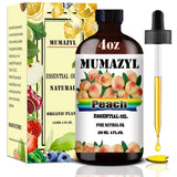 MUMAZYL aceite de melocotón, botella ámbar 120 ml conserva la fragancia y facilita su uso.