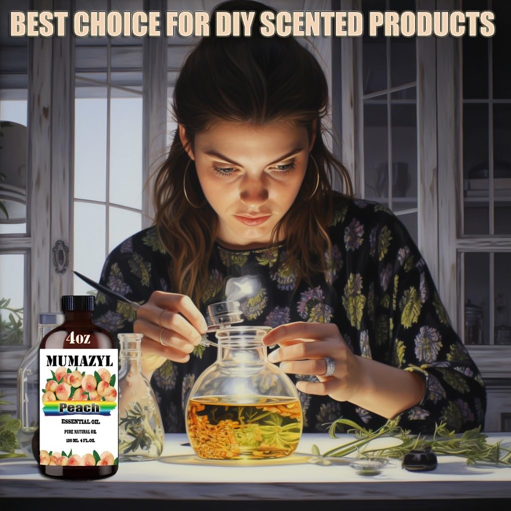 MUMAZYL aceite de melocotón para bombas de baño, experiencia sensorial suave.