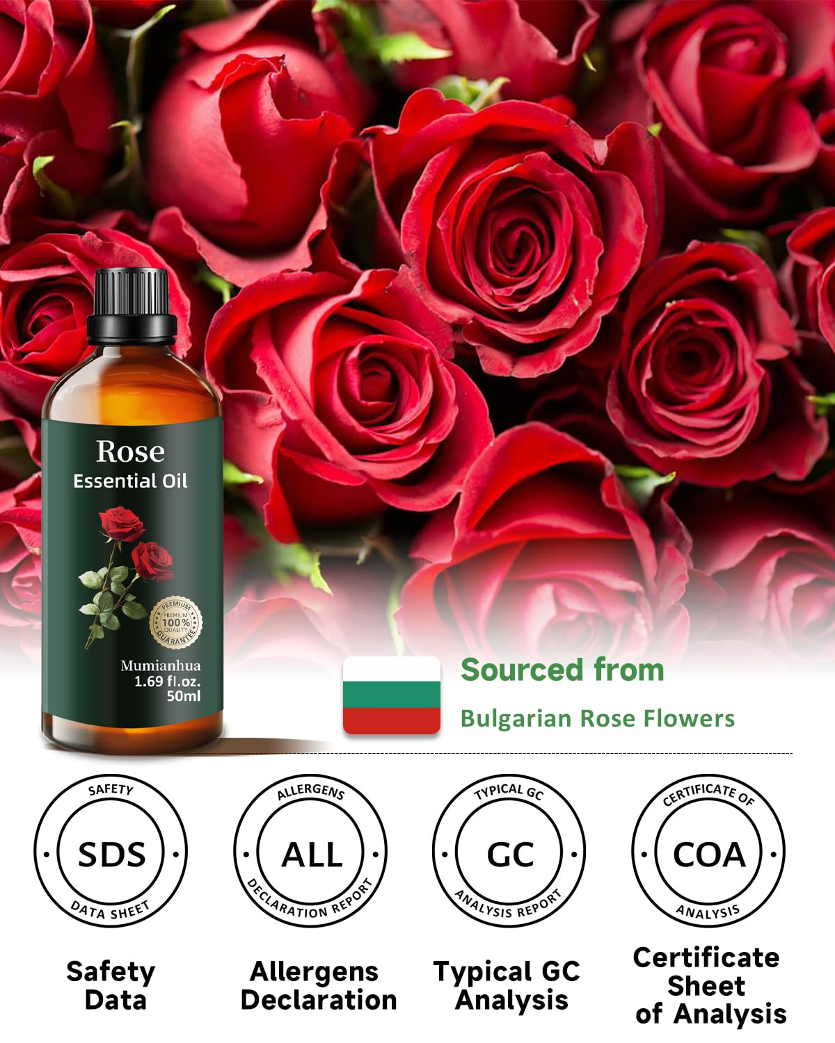 Mumianhua Aceite de Rosa para spa en casa, relajación nocturna.