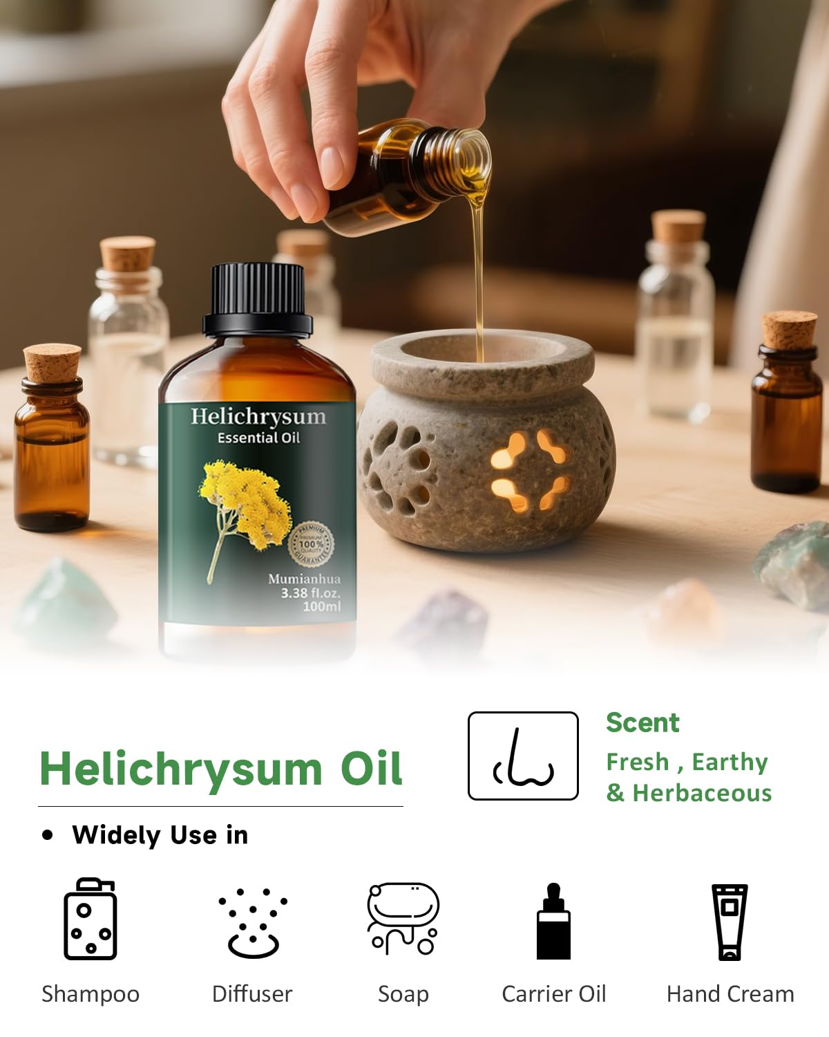 Mumianhua Helichrysum: aceite para masaje relajante en casa