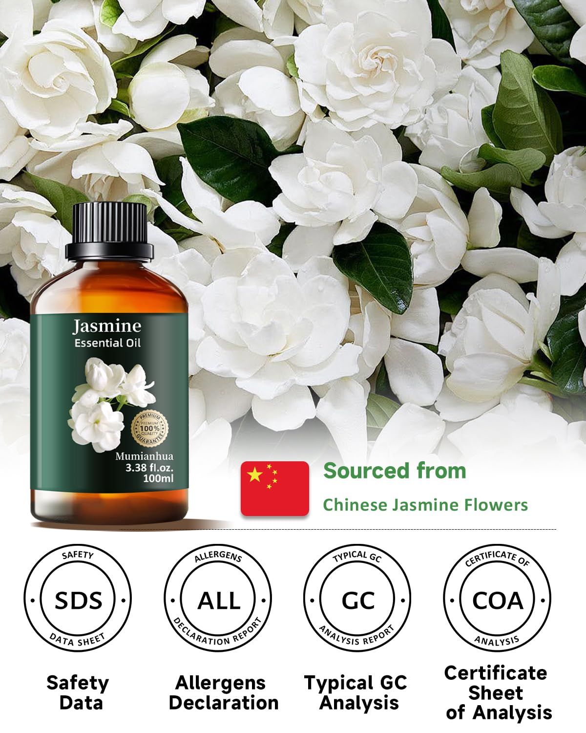 Mumianhua Jazmín, relajacion nocturna, difunde un aroma calmante.