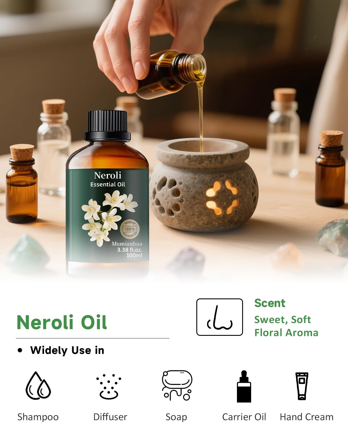 Mumianhua Neroli: bombas de baño aromáticas para un spa en casa