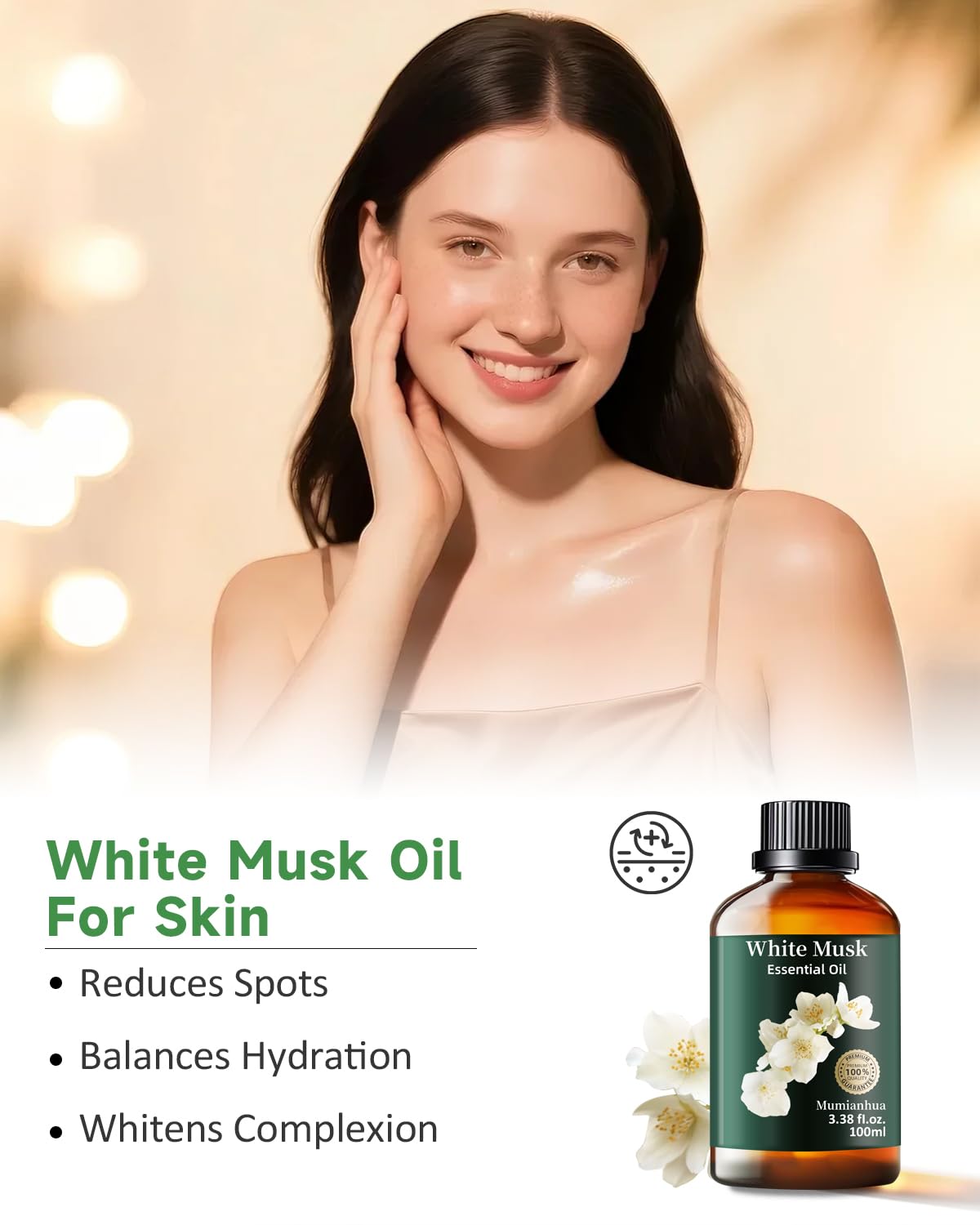 Mumianhua suero facial con jojoba, ideal para hidratación suave.