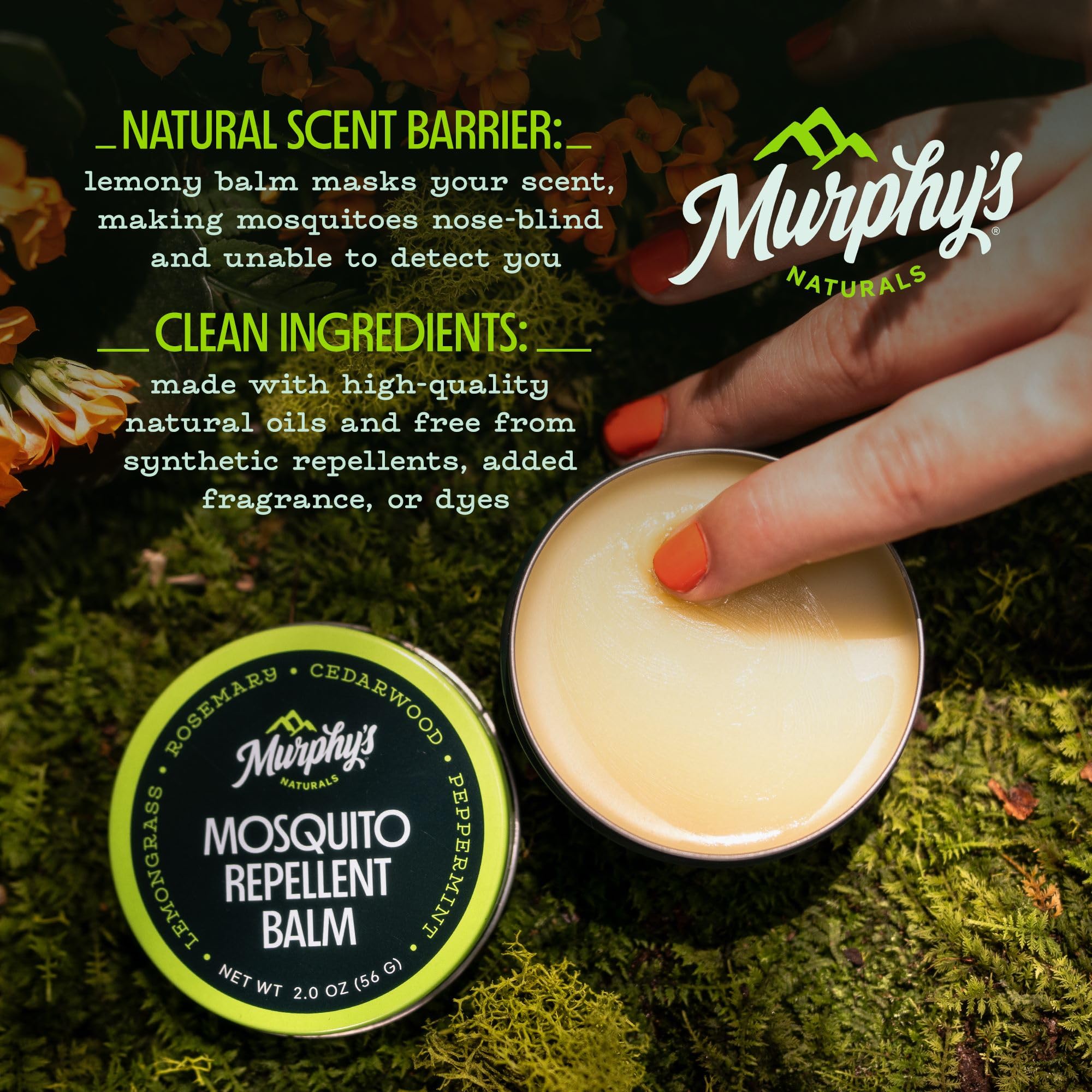Murphy's Naturals bálsamo portátil para camping y caminatas.