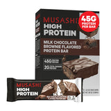 Barra MUSASHI proteína 45 g, ideal para entrenamientos intensos.
