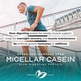 Muscle Feast Casein vainilla etiqueta sin gluten y natural