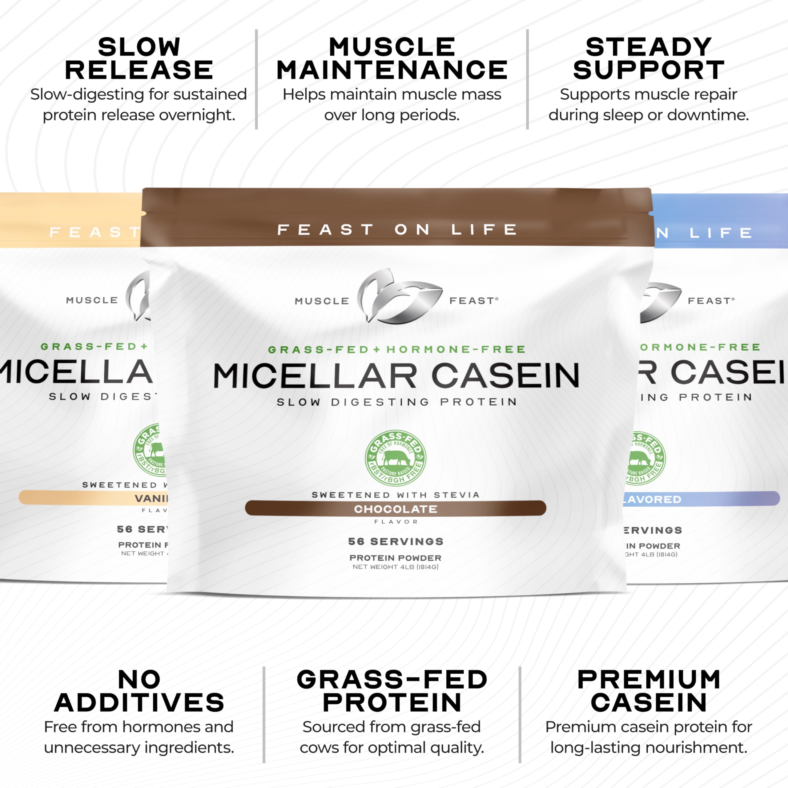 Muscle Feast Casein vainilla mezcla sin grumos en batido cremoso