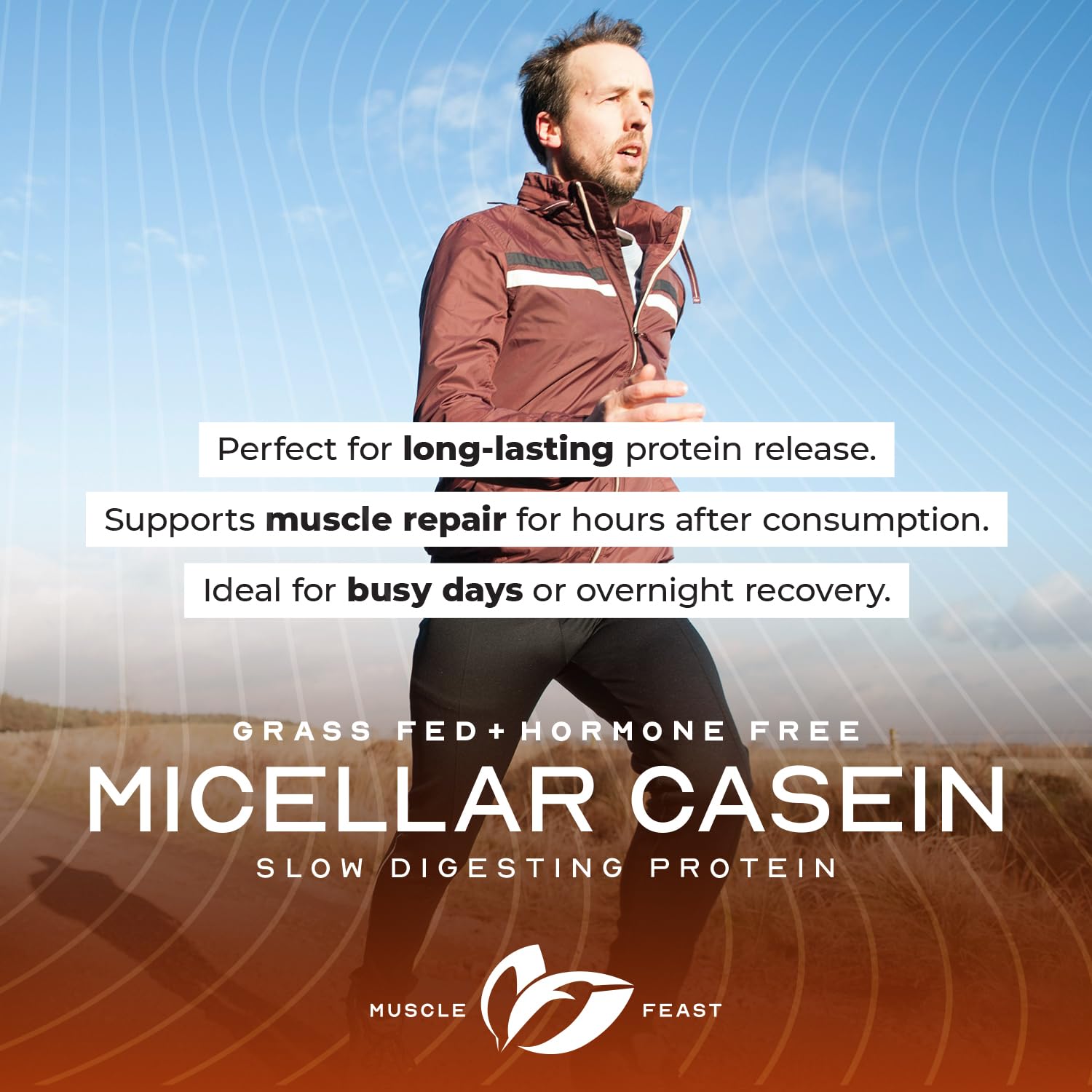 Muscle Feast Casein vainilla recuperación nocturna durante el descanso