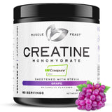 Muscle Feast Creapure creatina monohidrata en polvo con sabor uva natural para entrenamientos