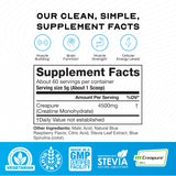 Muscle Feast Creapure taza medidora para medir dosis con precisión.