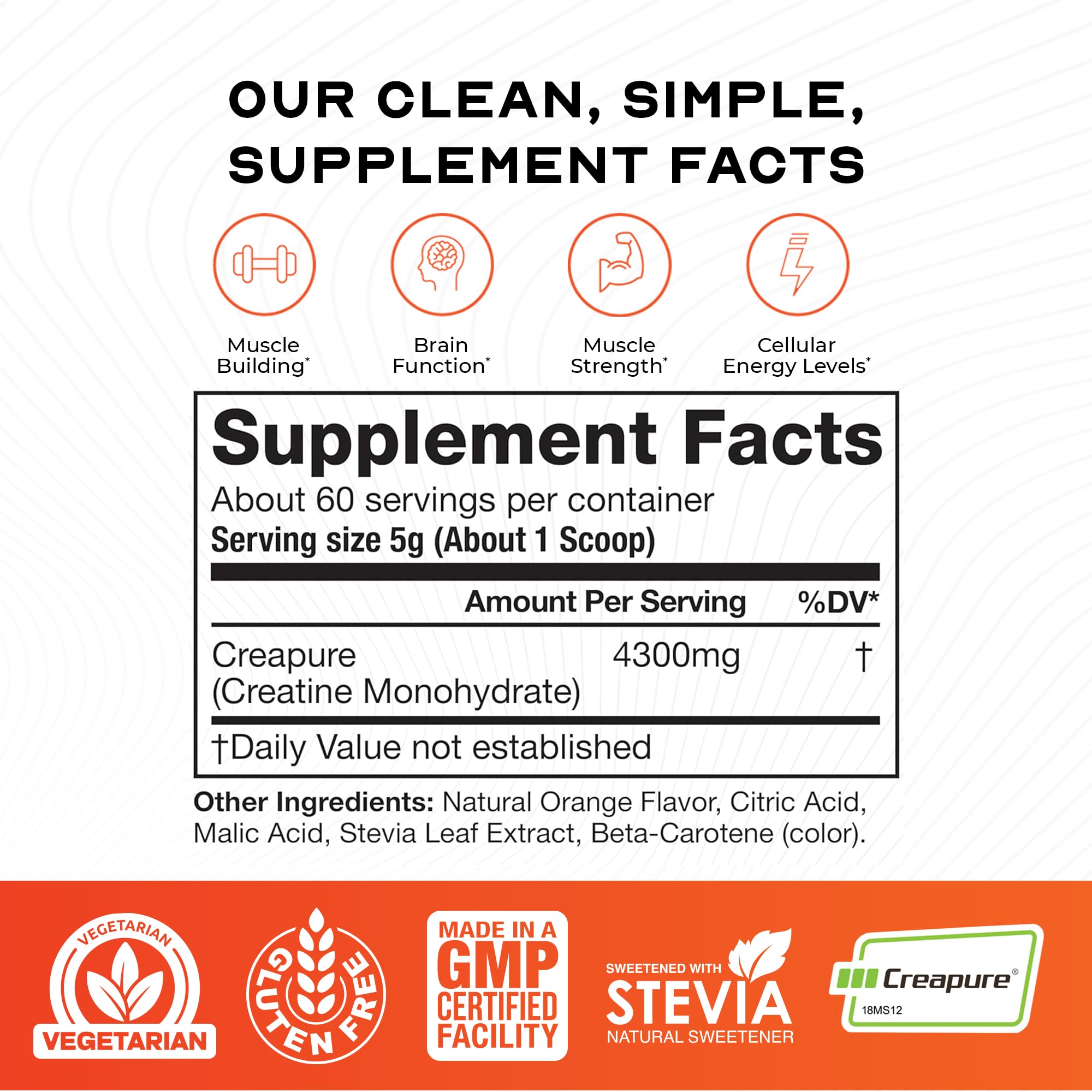 Mezcla con agua: Creapure de Muscle Feast se disuelve fácilmente para uso rápido.