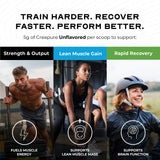Muscle Feast Creapure Creatine Monohydrate mezcla en agua rápida.