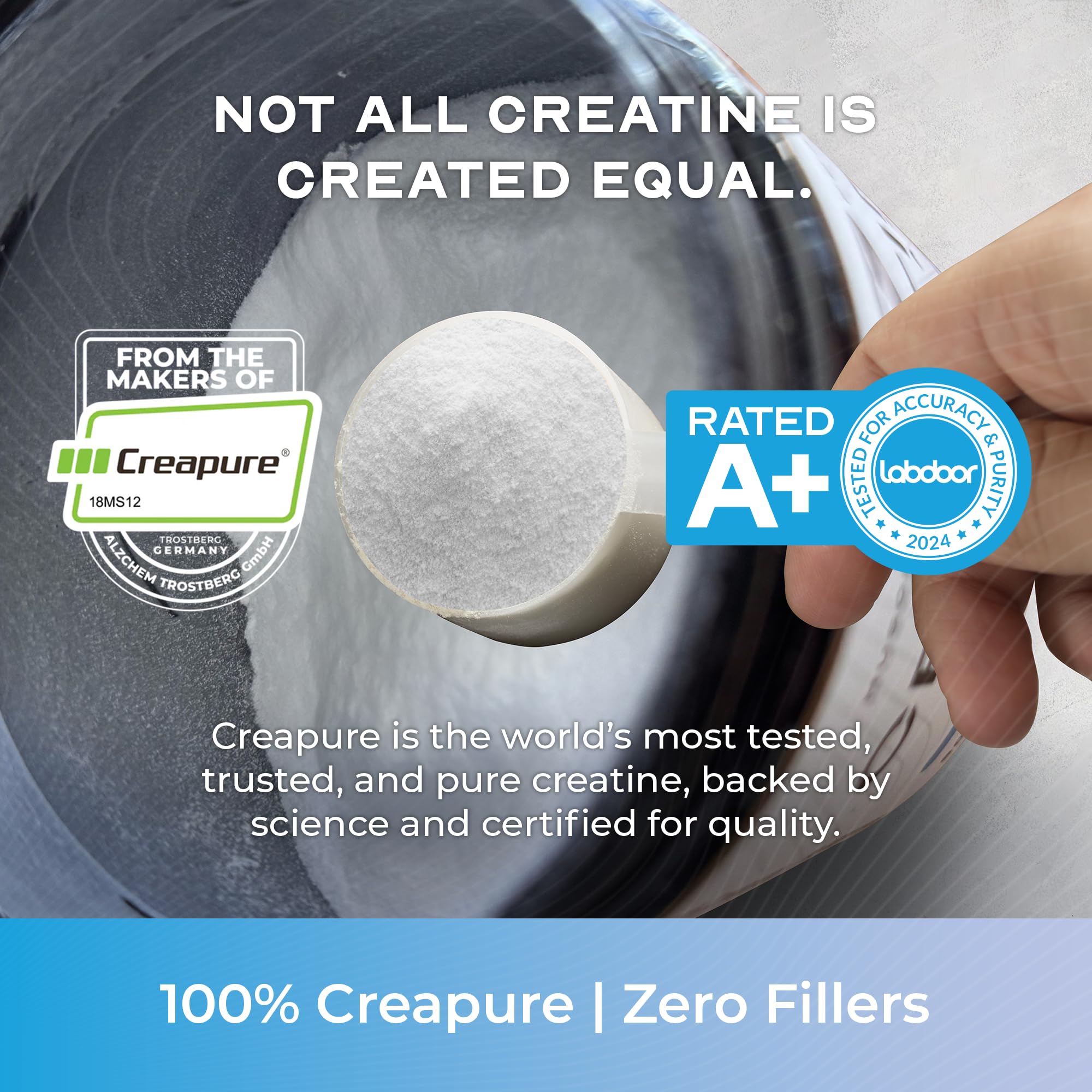 Creapure de Muscle Feast sin gluten para estilo de vida saludable.