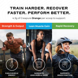Sabor naranja natural de Muscle Feast Creapure, experiencia agradable durante el entrenamiento.