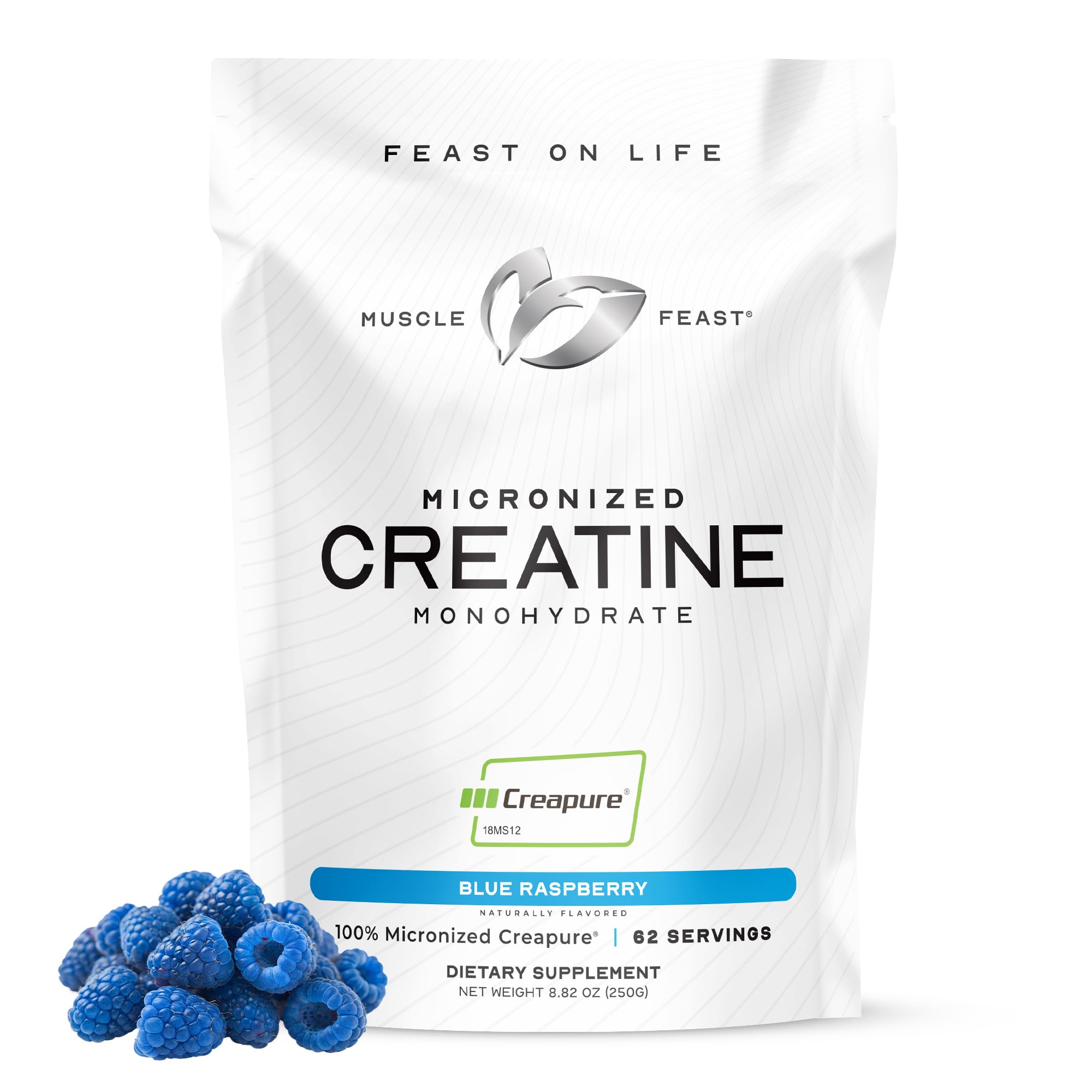 Muscle Feast Creapure monohidrato: mezcla suave para entrenamientos.