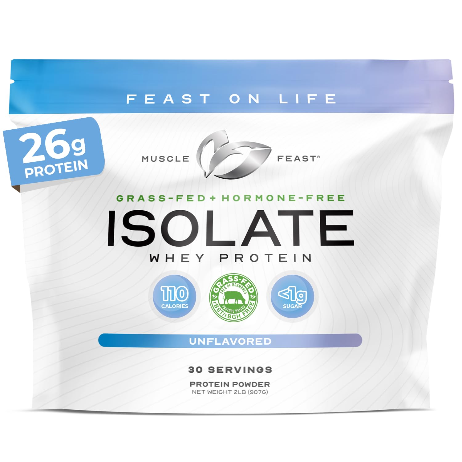Muscle Feast Grass-Fed Whey Isolate en lata, proteína natural para entrenos