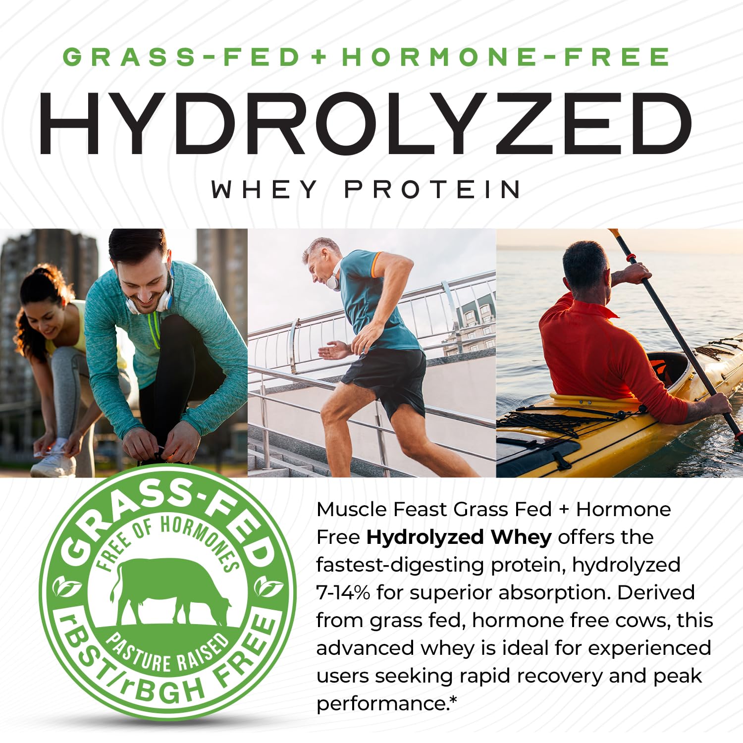 Muscle Feast proteína hidrolizada para batidos diarios y conveniencia